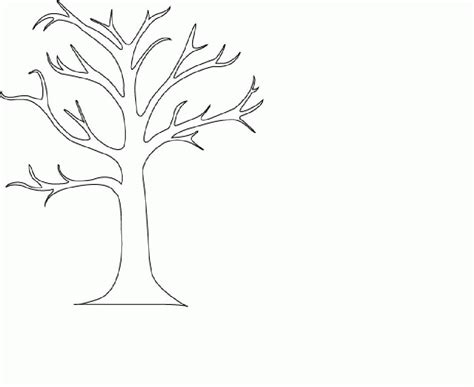 winter tree coloring page