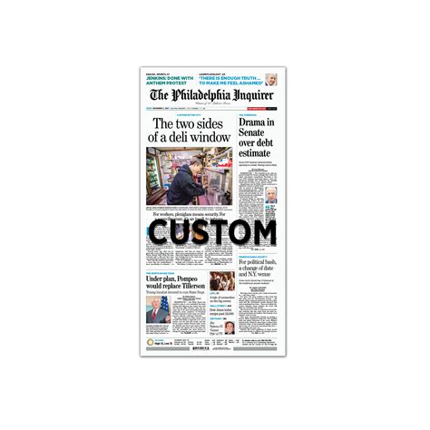 custom full page reprint philadelphia inquirer daily news