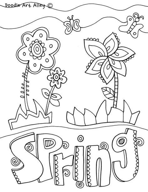 spring coloring pages  printables  classroom doodles great