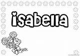 Isabella Coloring Pages Name Girls Coloring4free Names Print Kids Coloringtop Popular sketch template