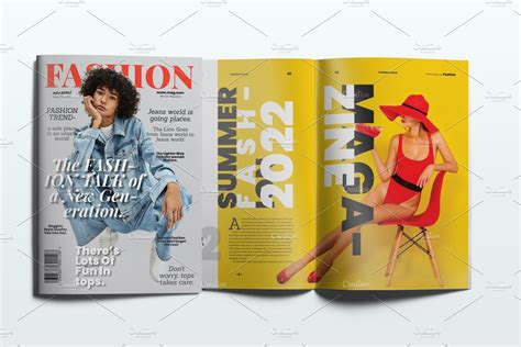fashion magazine layout creative market