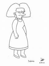 Selma Simpsons Temari Fox Cartoons Deviantart sketch template