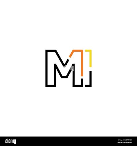 letter mi logo icon design template elements stock vector image art