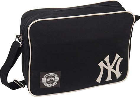 york yankees mlb official black airline adjustable shoulder bag