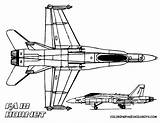 F18 Hornet 1001 Yescoloring sketch template