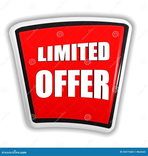 limited offer  red banner stock illustration illustration  discount rate