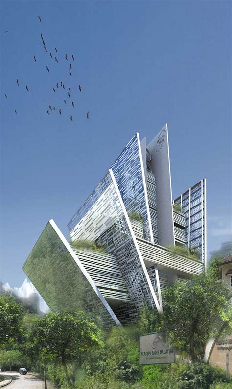Slanted Walls Futuristic Building Building Materials