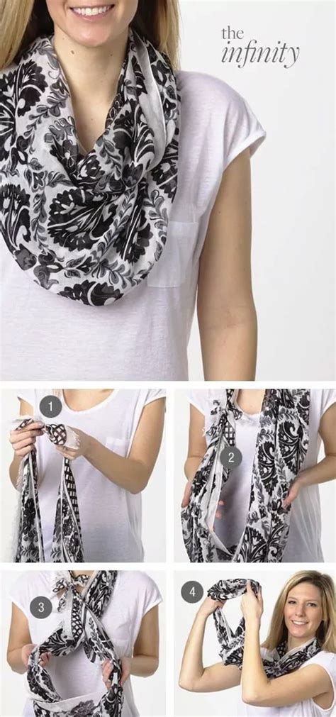 infinity  stylish ways  tie  scarf