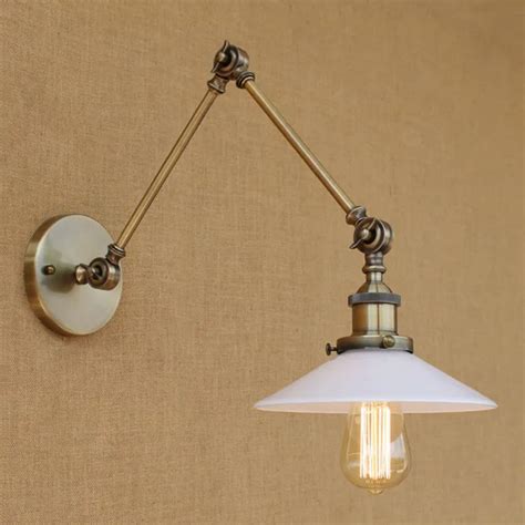glass swing long arm wall light fixtures wandlamp rustic retro vintage wall lamp loft industrial