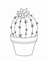 Cactus Coloring Pages Cacti Print Potted Wonder sketch template