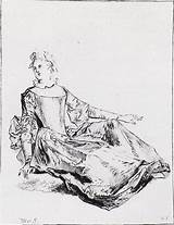 Watteau Galante Abecedario After Assemblée François Seated Engraving Caractères Différents Boucher Figures Plate Study Woman sketch template