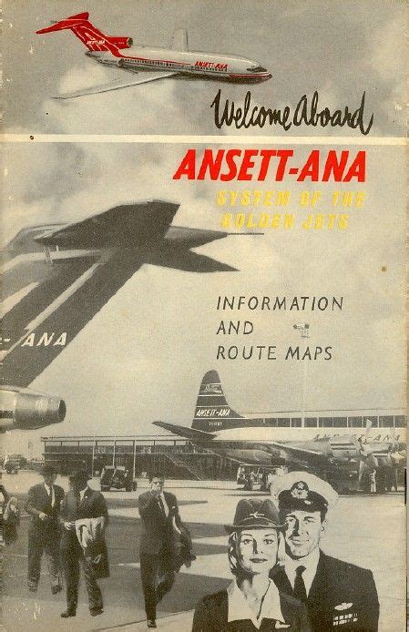 Ansett Ana Welcome Aboard Posters Australia Australian Airlines