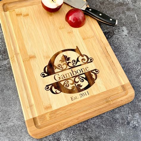 wood engraved custom cutting board anniversary  wedding etsy