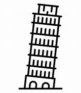 Pisa Toren Turm Leaning Schiefe Scheve Clipartmag Vectoren Onlinewebfonts sketch template