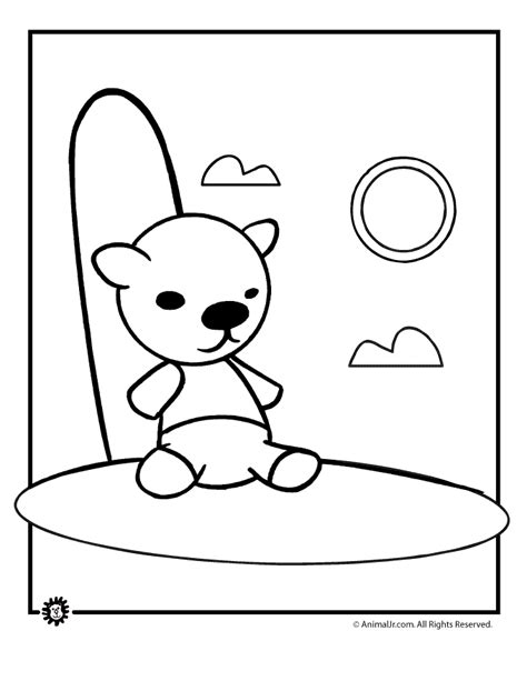 summer coloring pages animals   beach animal jr