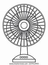 Fan Electric Table Template Stock Vector Coloring sketch template