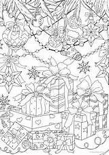 Coloring Gifts Pages Christmas Favoreads Adult Printable sketch template