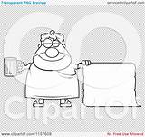 Frat Plump Scroll Beer Holding Blank Man Outlined Coloring Clipart Cartoon Vector Cory Thoman sketch template