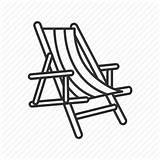 Chair Beach Deck Drawing Icon Summer Drawings Getdrawings Vacation sketch template