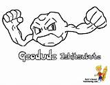 Geodude Pokedex Papercraft Yescoloring Bossy sketch template