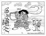 Coloring Pages Moana Maui Color Kids sketch template