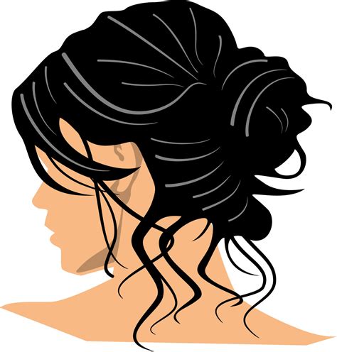 flowing hair silhouette   flowing hair silhouette png