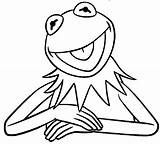 Frog Kermit Coloringsky Source Muppets sketch template