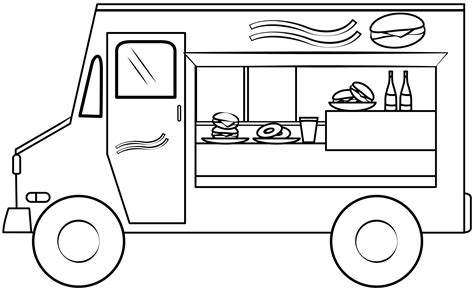 food truck printable template  printable papercraft templates