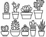 Cactus Outline Clipart Clip Drawing Succulent Plant Tumblr Line Cute Outlines Coloring Getdrawings Pot Drawings Colouring Tattoo Set Etsy Clipground sketch template