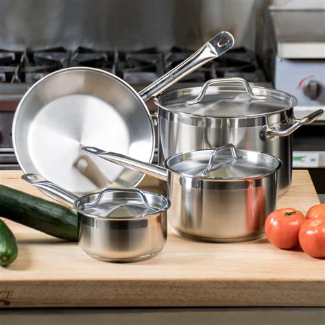 7 Piece Premium Stainless Steel Cookware Set In Stainless