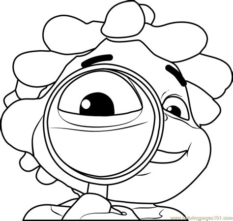 sid  magnifying glass coloring page  kids  sid  science