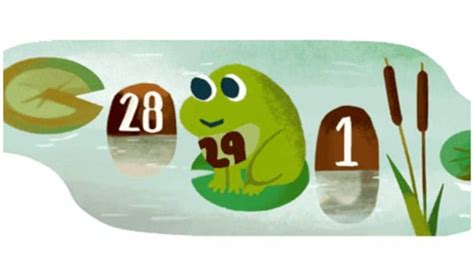 leap year  google marks leap day   doodle  february