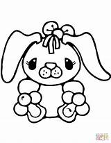 Bunny Coloring Rabbit Rabbits Tiny Pages Printable Easter Drawing Paper Supercoloring Categories sketch template