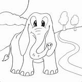 Elephant Coloring Pages Baby Colouring Animals Funny Animal Print Adventure Cute Zoo sketch template