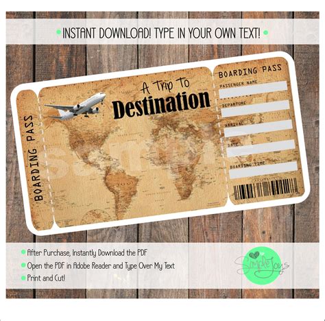 template  printable surprise vacation  printable templates