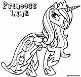Luna Coloring Princess Pages Pony Little Exclusive Albanysinsanity Children sketch template