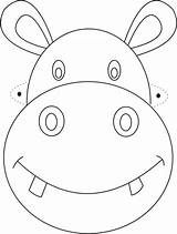 Mask Coloring Animal Templates Kids sketch template