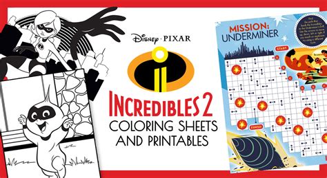 incredibles  coloring  printable activity sheets  coloring pages