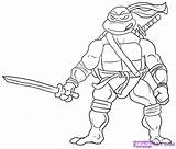 Coloring Ninja Pages Teenage Mutant Leonardo Turtles Turtle Printable Popular sketch template
