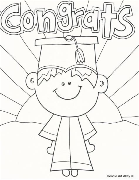 graduation coloring pages  printables classroom doodles graduation
