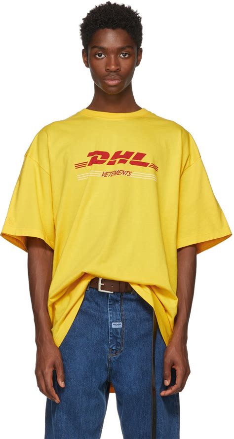 vetements yellow dhl double  shirt long sleeve shirts  shirt vest  shirt