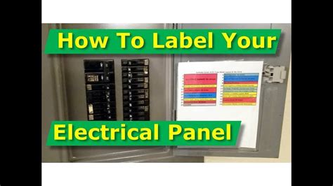 electrical panel schedule template  addictionary