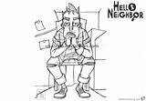 Hello Neighbor Coloring Pages Nicky Curiosity Sketch Color Print Printable Getdrawings Kids Getcolorings Comments sketch template