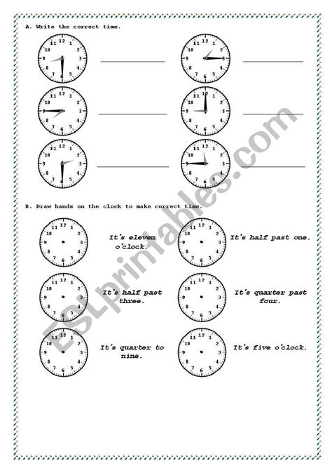 review worksheet  time  prepositions  place esl worksheet