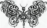 Butterfly Tribal Drawing Drawings Fanpop Tattoo Clipart Library sketch template
