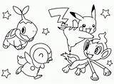 Pokemon Coloring Pages Kids Starter Printable Print Characters Bestcoloringpagesforkids Sheets Fourth Generation Children Anime sketch template
