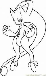 Mewtwo Pokémon Coloringonly Coloringpages101 Tapu sketch template