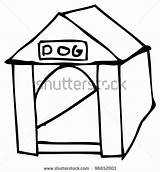 Dog Kennel Drawing Clipart Doodle Getdrawings Stock Shutterstock sketch template
