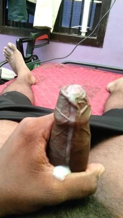 playing with my indian tamil cock and making it leak cum