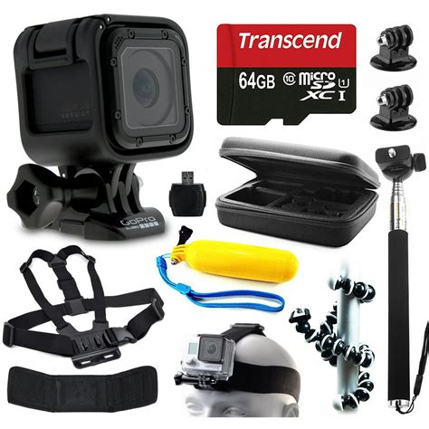 gopro hero session hd action camera chdhs    piece accessories bundle includes gb